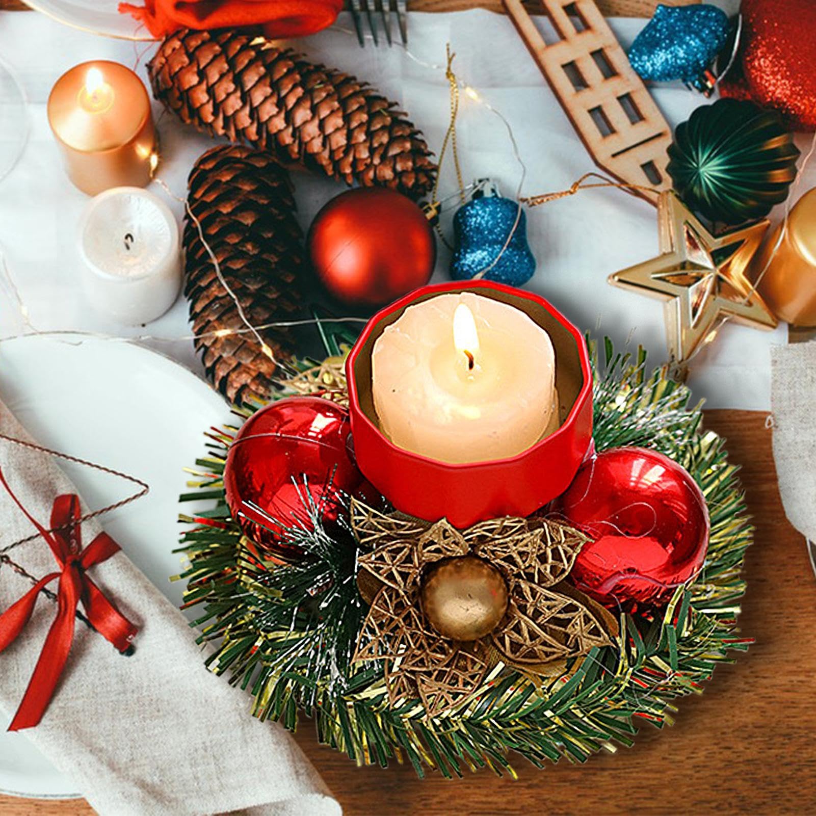 Amazon.co.jp: クリスマス キャンドル ホルダー、クリスマス